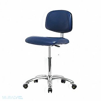 BLUE RIDGE ERGONOMICS CR/ESDChair Med Bench Casters Blue, 359F69