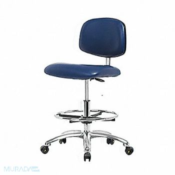 BLUE RIDGE ERGONOMICS CR/ESD Chr Med FR Casters Blue, 359F73