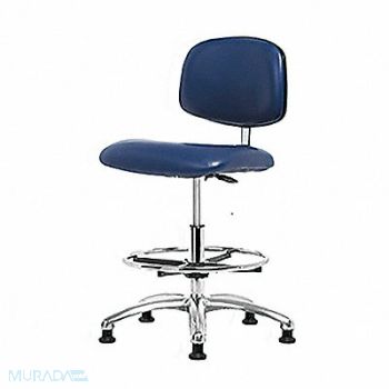 BLUE RIDGE ERGONOMICS CR/ESD Chr Med Foot Ring Glides Blue, 359F75