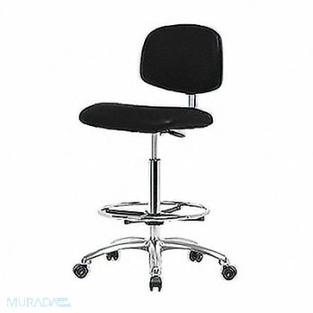 BLUE RIDGE ERGONOMICS CR/ESD Chr High FR Casters Black, 359F76