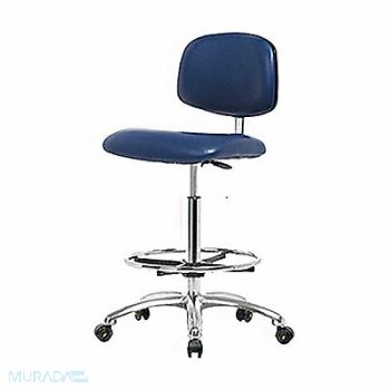 BLUE RIDGE ERGONOMICS CR/ESD Chr High FR Casters Blue, 359F77