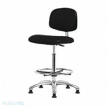 BLUE RIDGE ERGONOMICS CR/ESD Chr High FR Glides Black, 359F78