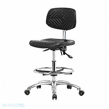 BLUE RIDGE ERGONOMICS Poly ESD Chair Med FR Tilt Casters, 359F94