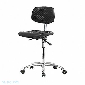BLUE RIDGE ERGONOMICS Poly ESD Chair Med Bench Casters, 359G01