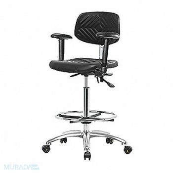 BLUE RIDGE ERGONOMICS Poly ESD Chair High FR Tilt AA Cast, 359G05