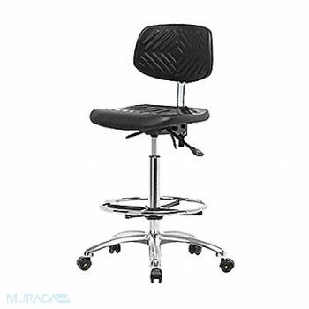 BLUE RIDGE ERGONOMICS Poly ESD Chair High FR Tilt Casters, 359G07