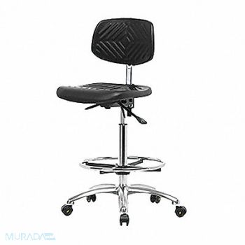BLUE RIDGE ERGONOMICS Poly ESD Chair High Foot Ring Casters, 359G11