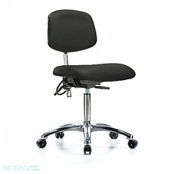 BLUE RIDGE ERGONOMICS Vinyl Clean Room/ESD Med Cstrs Blk, 359G53