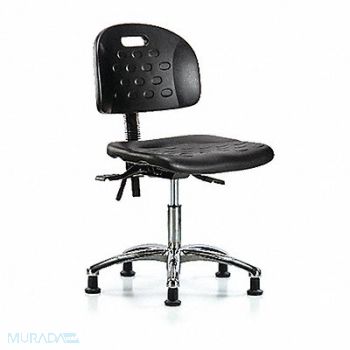 BLUE RIDGE ERGONOMICS Poly Chair Chrome Low Glides Black, 359H11