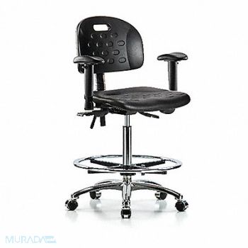 BLUE RIDGE ERGONOMICS Poly Chr Chrm High AA FR Cast Blk, 359H32