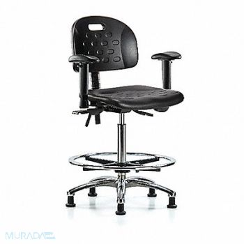 BLUE RIDGE ERGONOMICS Poly Chr Chrm High AA FR Stat Blk, 359H33