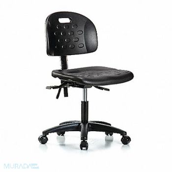 BLUE RIDGE ERGONOMICS Poly Chair Desk Casters Black Poly, 359H42