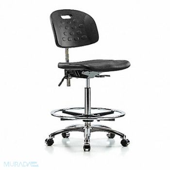 BLUE RIDGE ERGONOMICS Poly CR Chr High Foot Ring Cast Blk, 359J91