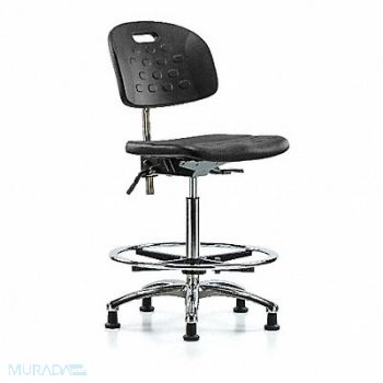 BLUE RIDGE ERGONOMICS Poly CR Chr High FR Glides Blk, 359J92