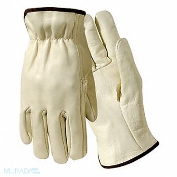 WELLS LAMONT Gloves Driver Cowhide Fleece Lined M PR, 359VG1