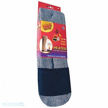 HEAT FACTORY Socks Men s 10 to 13 Crew PR, 35DZ64