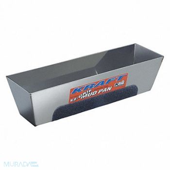 KRAFT TOOL Mud Pan EZ-Grip 14in. Stainless Steel, 35EM68