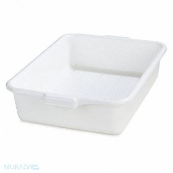 CARLISLE J4644 Tote Box 20in L x 15 in W x 5 in H White, 35FR97
