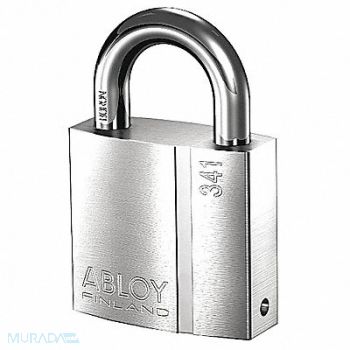 ABLOY Keyed Padlock 1 3/32 in Rectangle Silver, 35GP64