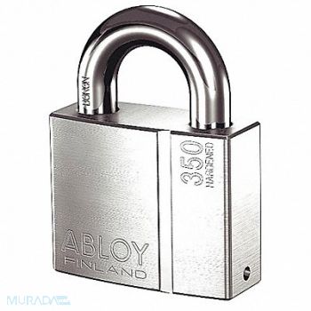 ABLOY Keyed Padlock 1 1/4 in Rectangle Silver, 35GP90