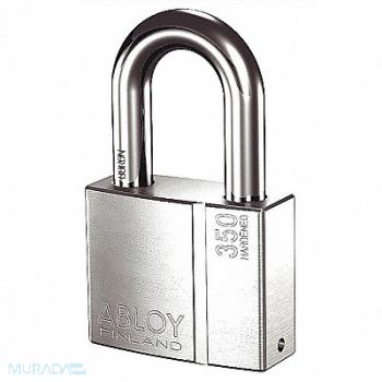 ABLOY Keyed Padlock 1 1/4 in Rectangle Silver, 35GP71