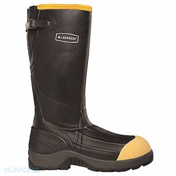 LACROSSE J2051 Rubber Boot Men s 13 Knee Black PR, 35GT15