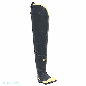 LACROSSE Hip Wader Men s 14 Steel Black PR, 35GU28