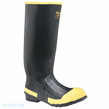 LACROSSE J2054 Rubber Boot Men s 15 Knee Black PR, 35GT41