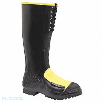 LACROSSE Rubber Boot Men s 9 Knee Black PR, 35GT80
