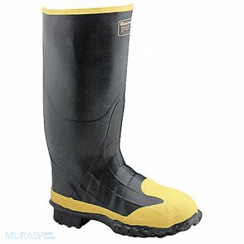 LACROSSE J2221 Rubber Boot Men s 14 Knee Black PR, 35GT95