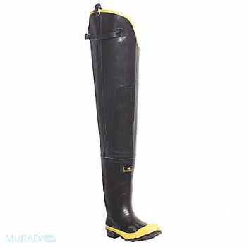 LACROSSE Hip Wader Men s 14 Steel Black PR, 35GU40