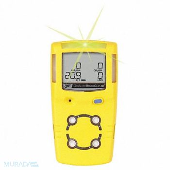 BW TECHNOLOGIES Single Gas Detector Oxygen Yellow, 35HY02