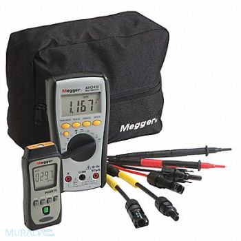 MEGGER Photovoltaic Kit LCD DMM Meter, 35JG57