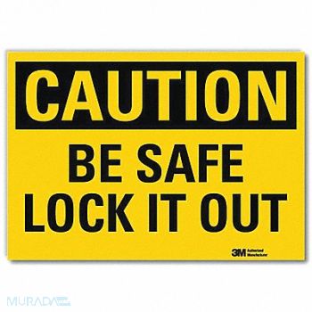 LYLE Caution Sign 5inx7in Reflective Sheeting, 35JH73