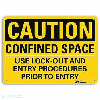 LYLE Caution Sign 10 inx14 in Aluminum, 462J36