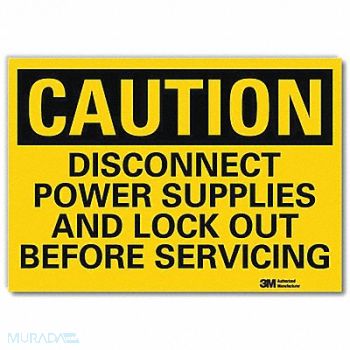 LYLE Caution Sign 5inx7in Reflective Sheeting, 35JL21