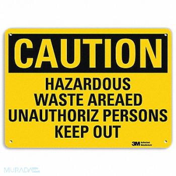 LYLE Caution Sign 10 inx14 in Aluminum, 462K30