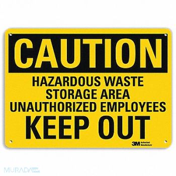LYLE Caution Sign 10 inx14 in Aluminum, 462K35