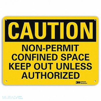 LYLE Caution Sign 10 inx14 in Aluminum, 35JW56