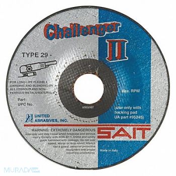 UNITED ABRASIVES-SAIT Depressed Center Wheel T29 7 in 36 Grit, 35KH30