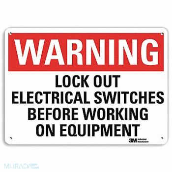 LYLE Warning Sign 7 in x 10 in Aluminum, 35KL84