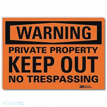 LYLE Security Sign 7x10in Reflective Sheeting, 35KM92