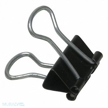 SKILCRAFT Binder Clip 3/4in Steel Blk/Slvr PK12, 35KR81
