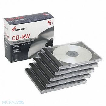 ABILITY ONE CD-RW Disc 700 MB 80 min 4x-12x PK5, 35KR83