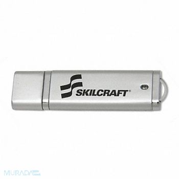 ABILITY ONE USB 2.0 Flash Drive 4 GB Silver, 35KR88