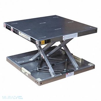 DAYTON Scissor Lift Table 23-3/16inLx22-3/16inW, 35KT63
