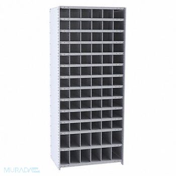 HALLOWELL StrMtlBinShlvng 12inx84inx36in #Cmpmt 78, 35KU48