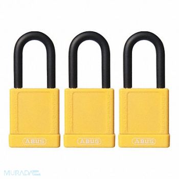 ABUS J0402 Lockout Padlock KA Yellow 1-3/4 H PK3, 35MD71