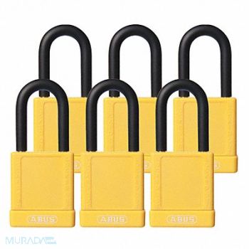 ABUS J0403 Lockout Padlock KA Yellow 1-3/4 H PK6, 35MD75