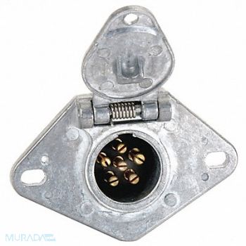 VELVAC Trailer Connector Socket 6-Way Brass, 35NL09
